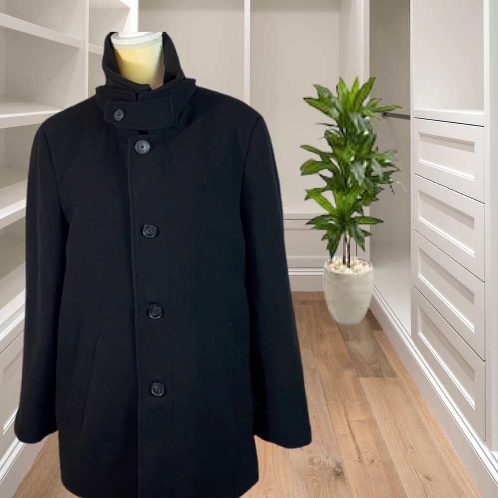 Calvin Klein black button down winter coat size s